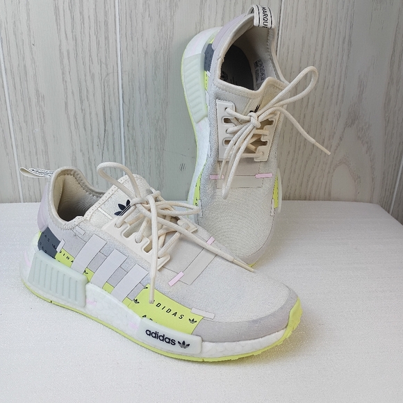 adidas Shoes - Adidas NMD R1 wonder white Pulse Yellow Pink sz 6 sneakers shoes low tops.
